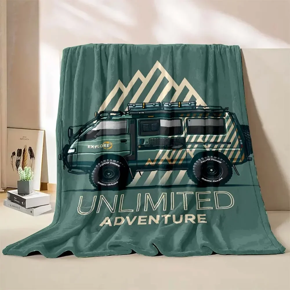 

Warm Soft Printed Throw Blanket for Home Sofa Bed Camping Outdoor Travel Sizes Available