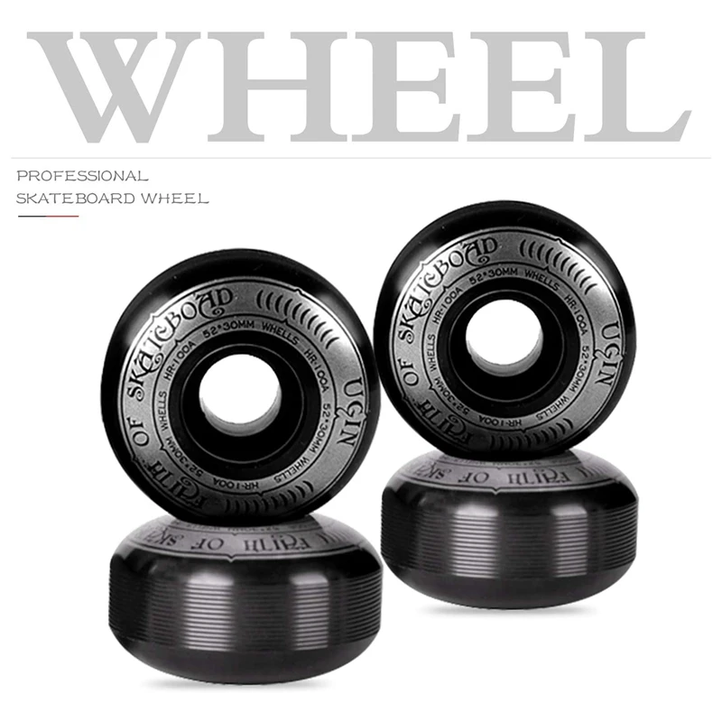 Novo-rodas de skate, rolamentos skate, caminhões skate, 52mm, hardware