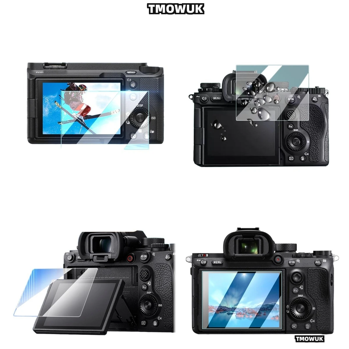 

For FX3 FX30 ZV1 ZV1-E10 A9 A9II Tempered Glass Screen Protector 9H Hardness High Sensitivity LCD Film