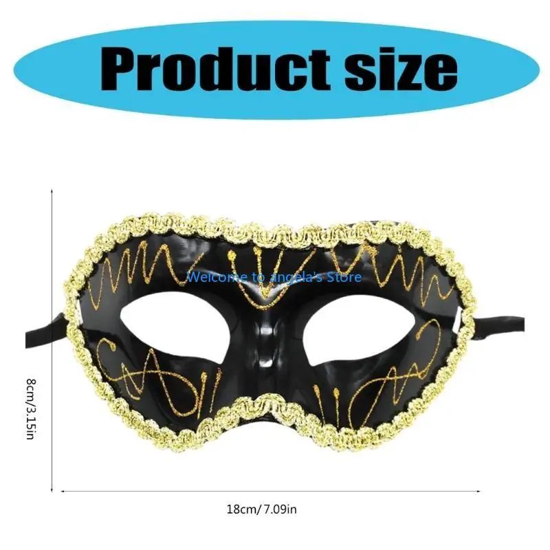 X4YC Handgeschilderd masker Halloween-kostuumaccessoire voor dames en heren Maskerade Halloween