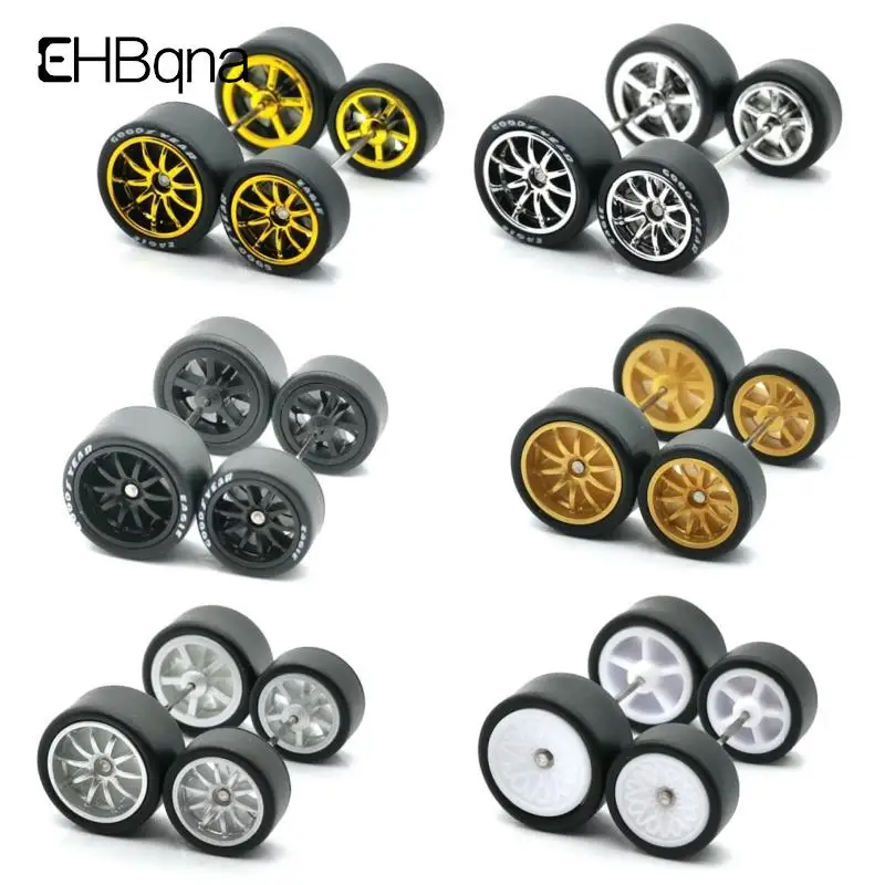 1Set 1/64 Alloy Car Staggered Front Small Rear Large Wheel 11.2mm+13mm BMS Serie Gild/Silvering/Golden/Silver For Hot Wheel