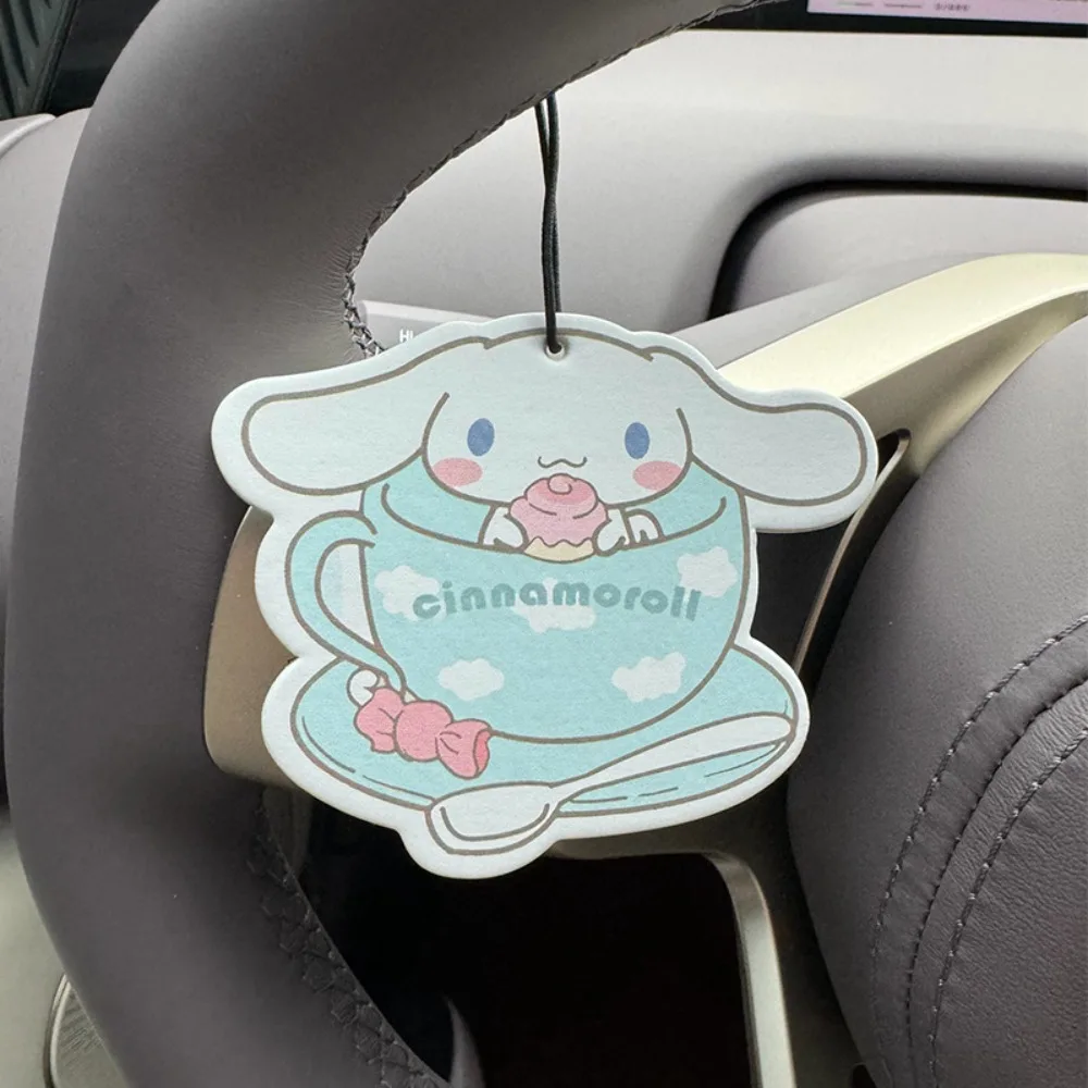 Anime Peripheral HelloKitty Car Fragrance Slice Cinnamoroll Scented Stick Strap Pupil Backpack Accessories Schoolgirl Small Gift