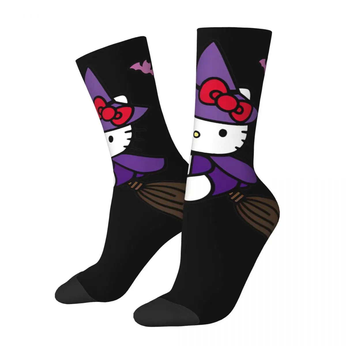 Hello Kitty Socks Witch Korean Stockings Men's Medium Soft Outdoor Socks Spring Graphic Anti-Slip Socks