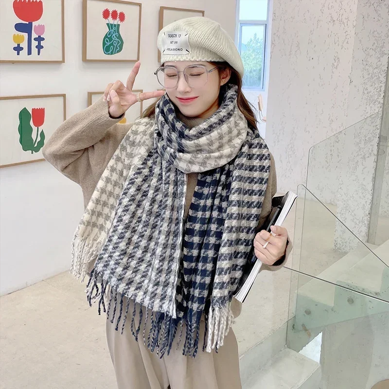 جديد الخريف والشتاء زوجين أنثى سميكة مزدوجة الاستخدام وشاح الكشمير شال، شعيرات باغ البريطانية #2