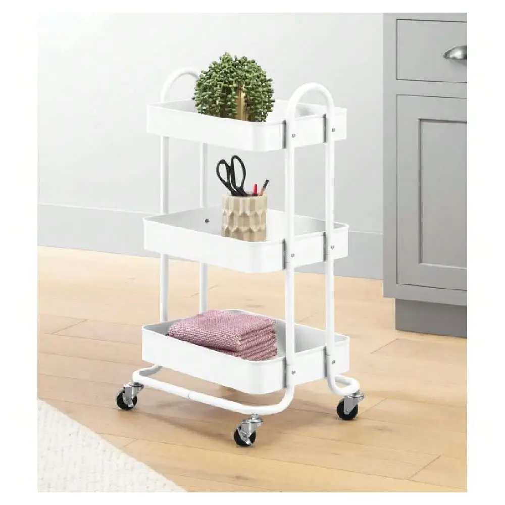 

Kitchen Island And Cart Kitchen OrganizersMetal Cart, White,37147923