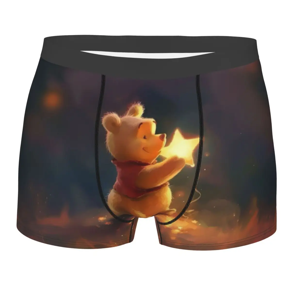 

Customized Fashion Winnie Pooh Animal Boxers Shorts Panties Male Underpants Comfortable Star Pattern Briefs Underwear