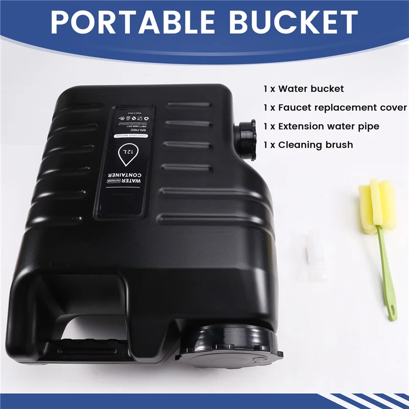 

Y67A-12L Water Bucket Large Capacity Portable Drinking Water Canister With Detachable Faucet No Leakage For Outdoor Travel