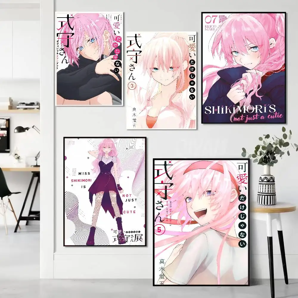 أنيمي Kawaii الوردي فتاة Shikimoris ليس مجرد كتي أنيمي الملصقات لزجة خمر غرفة المنزل بار مقهى ديكور Kawaii غرفة ديكور