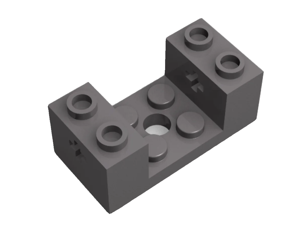 Small particle building block MOC 67446 with cross shaft hole latch bolt connector, assembly toy parts DIY