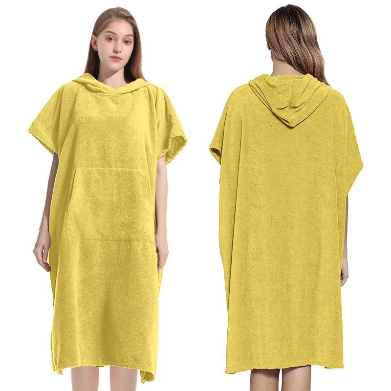 

Quick Dry Microfiber Hooded Poncho Towel Beach Surf Changing Robe for Swimming