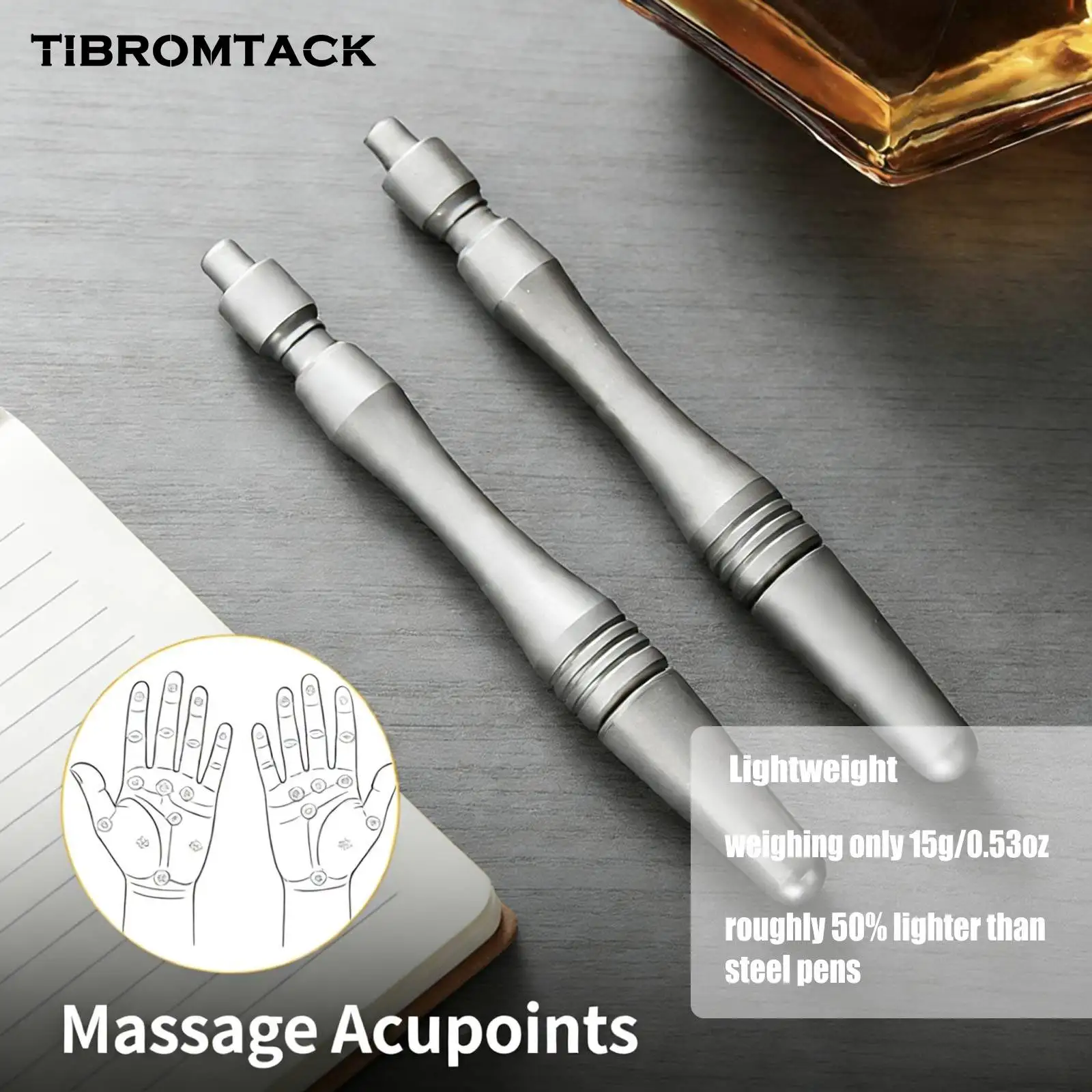 TIBROMTACK Titanium Tactical Pen,Lightweight Metal Alloy Writing Instrument for Outdoor Carry & Self Protection - view 5