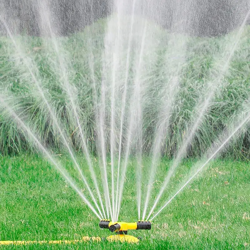 360° Rotating Garden Lawn Sprinkler Automatic Tandem Irrigation Water Spray Yard Watering System