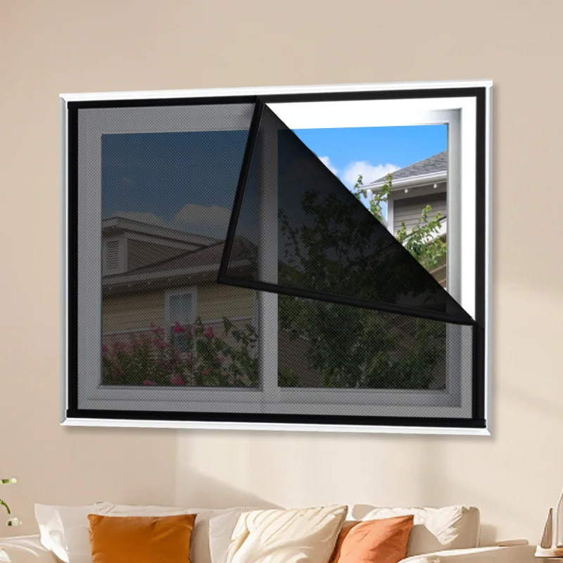 

Black mosquito net, mosquito and fly proof window net, polyester fiber material, door curtain gauze, window protection screen。