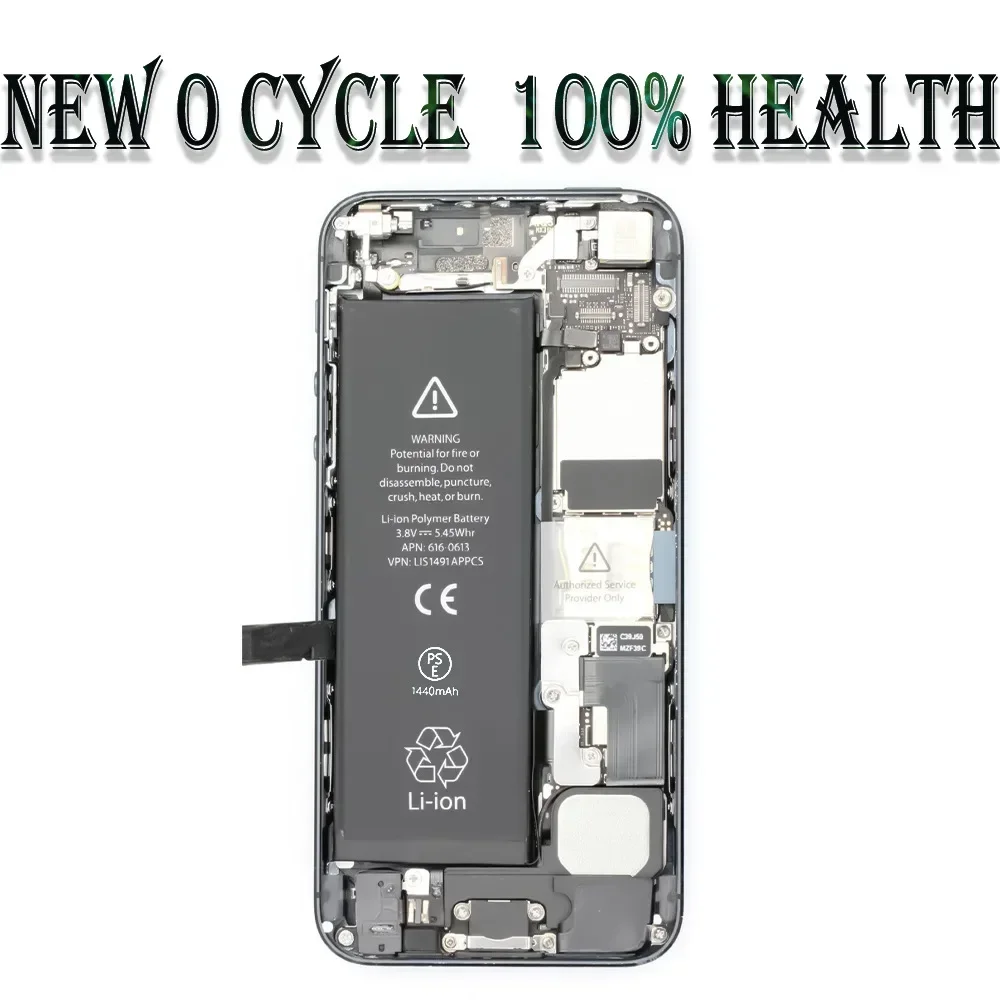 Latest Replacement Battery For IPhone 5G 5 A1429 A1428 A1442 1440mAh Phone Internal Lithium Li-ion Batteries + Free Tool