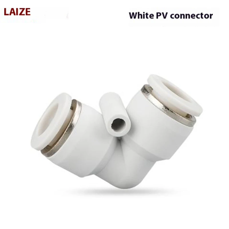 Air Pneumatic Fittings White PV Elbow Quick Connector