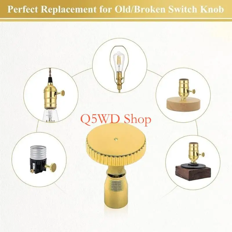 

Q5WD 10 шт. медные выключатели, сменные поворотные ручки, поворотные переключатели для ламп, ручка для патрона лампы, легко