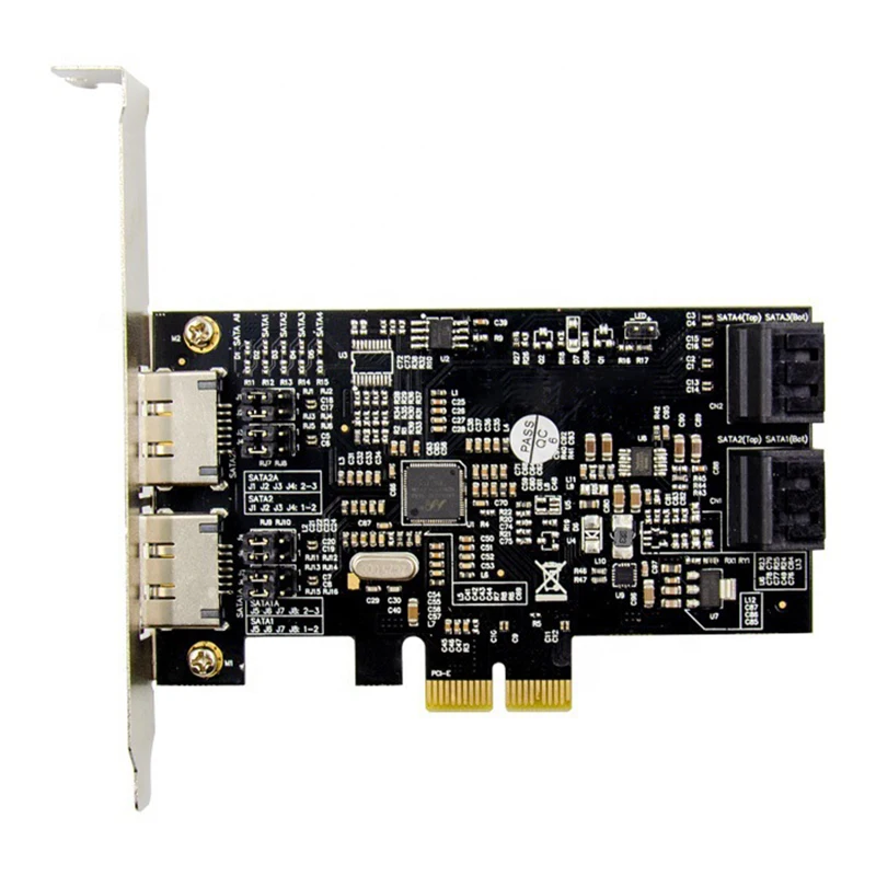 PCIE To 4-Port SATA3.0 Marvell 88SE9230 6Gbps Disk Acceleration RAID Array Card For IPFS Mining SATA Device Expansion