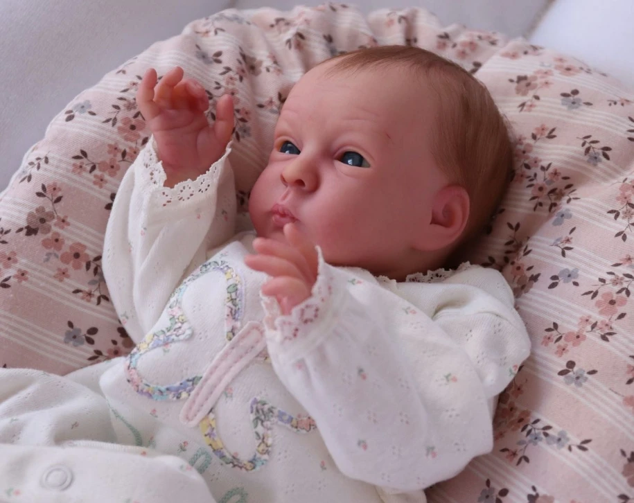 Npk 16'' feito à mão cor fresca de alta qualidade inacabado peças diy reborn maitte com corpo de pano