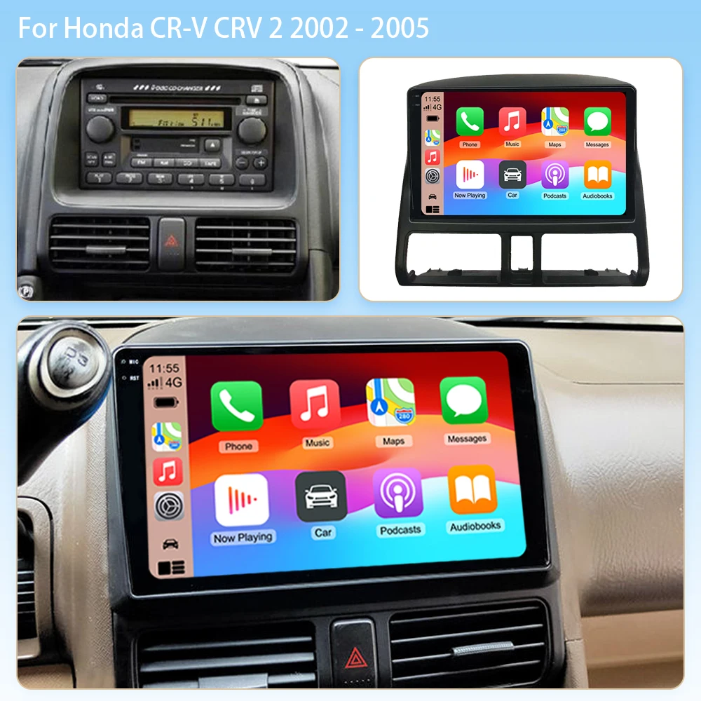 2K Car Radio For Honda CR-V CRV 2001-2006 Multimedia Video Player Navigation GPS with Carplay Support Automotive Audio System 4G
