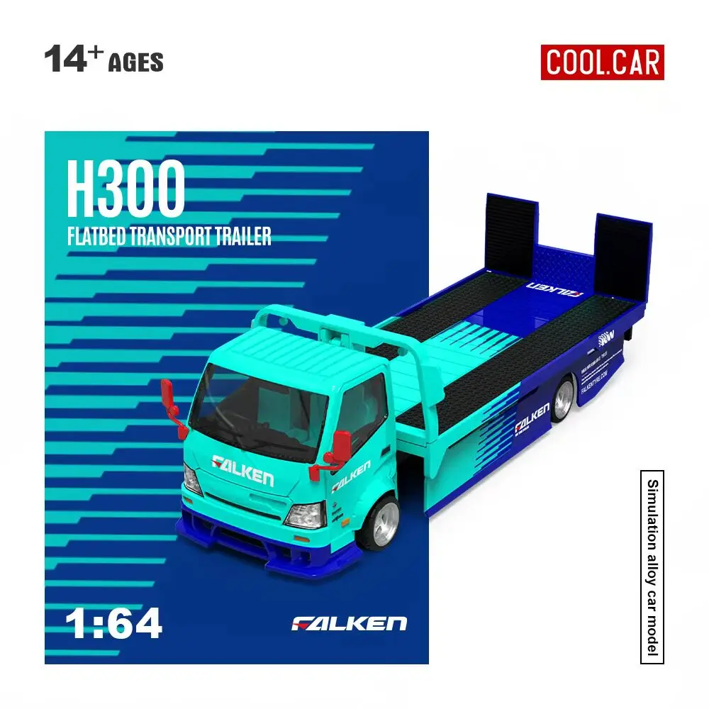 ModernArt+TimeMicro 1:64 H300 Spoon Falken flatbed Transport