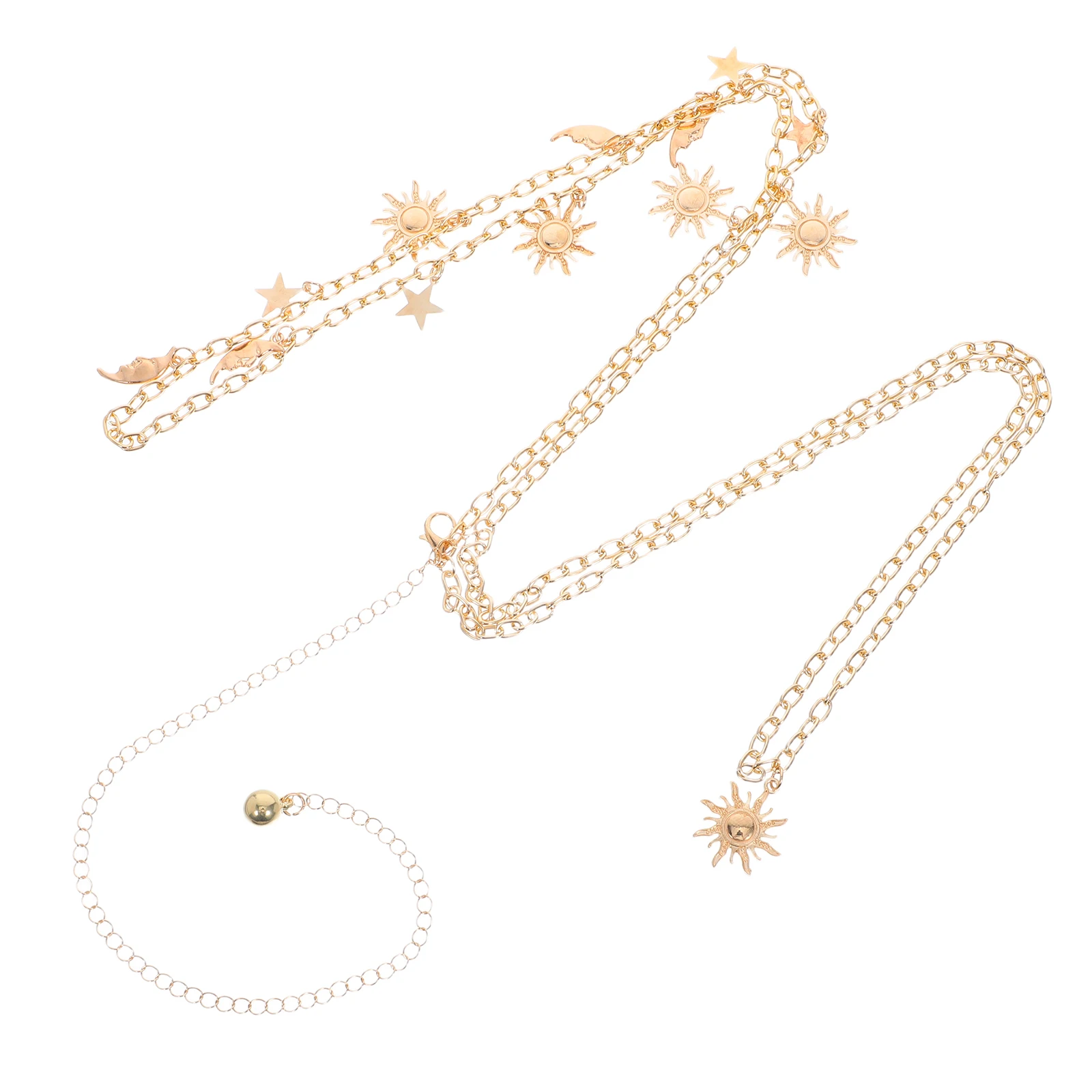 

Waist Chain Moon Body Jewelry Belt Sculpting Double Layer