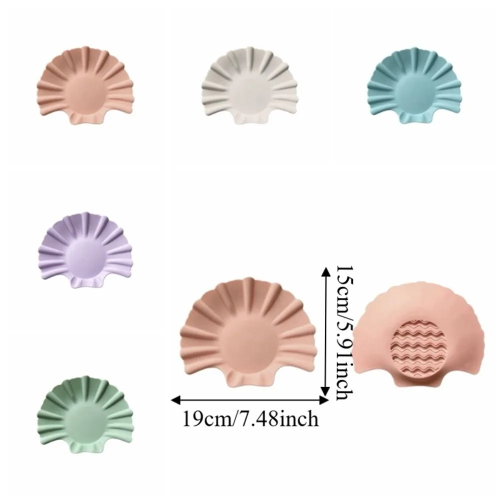 Creative Heatproof Shell Shape Silicone Coaster Drop-proof Thickened Table Mat Non-slip Soft Coffee Cup Mat Office