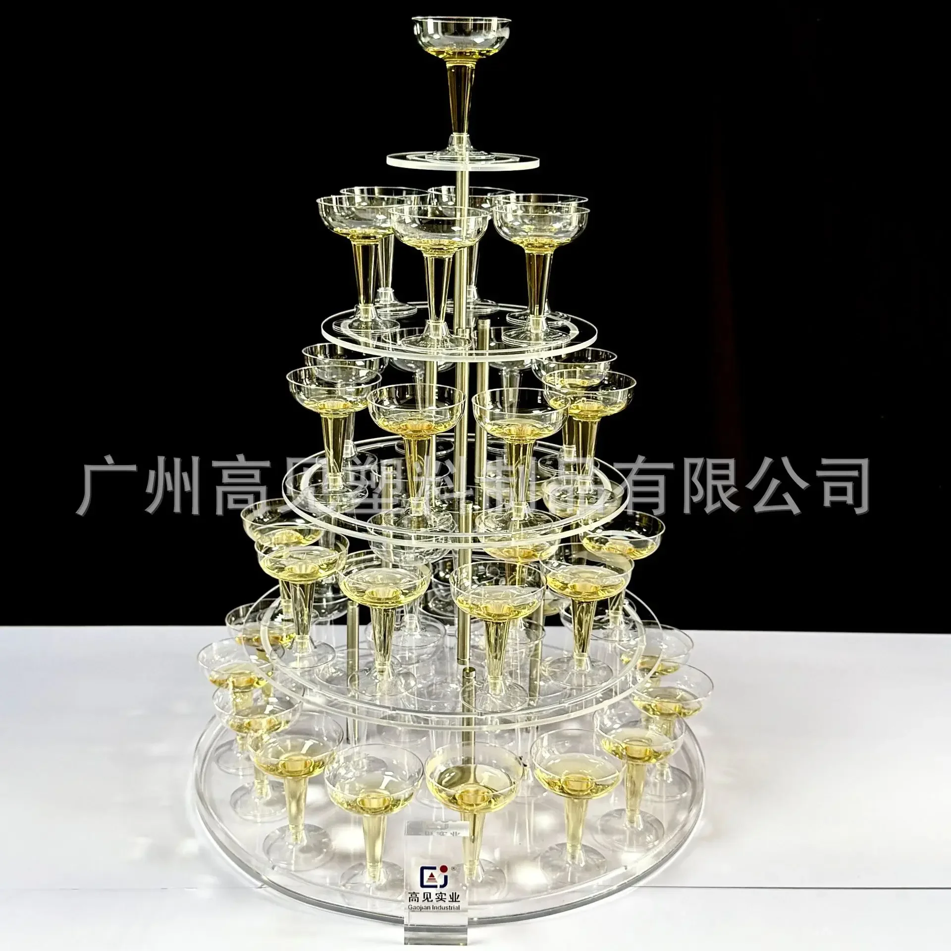 Wedding props five-layer acrylic wine tower shelf birthday party champagne tower champagne rack
