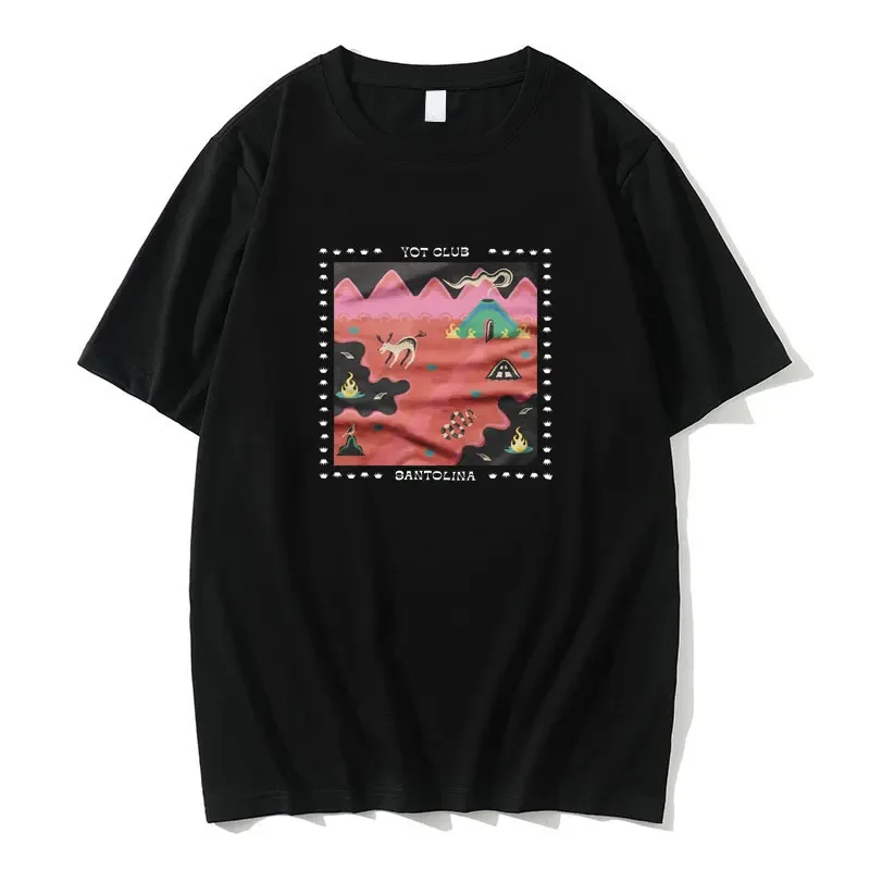 Camisetas De Yot Club Santolina, camiseta Bipolar de Yot Club, camisetas de rejilla fuera de la red, camisetas de Alt J, camiseta de vacaciones, Tops de fresa para chico