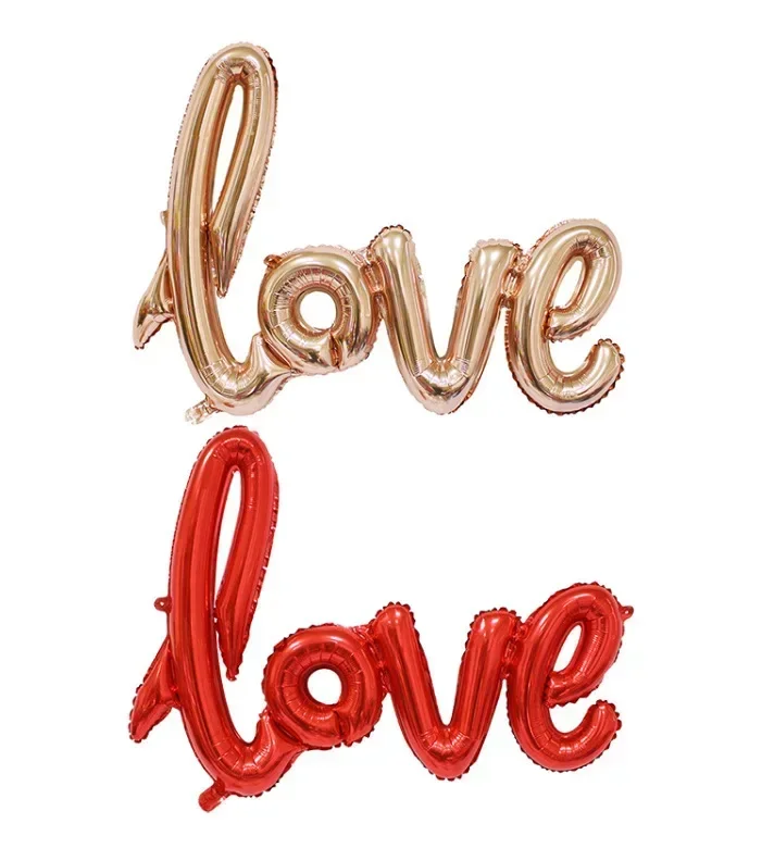 1pc Small Love Letter Foil Balloon Anniversary Wedding Valentines Birthday Party Decoration Champagne Photo Props