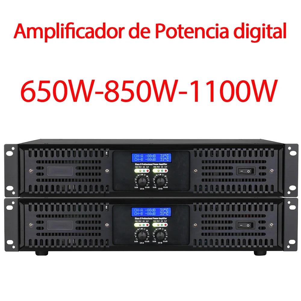 

Professional digital power amplifier with display screen suitable for various scenes, bars, outdoor event stage performances