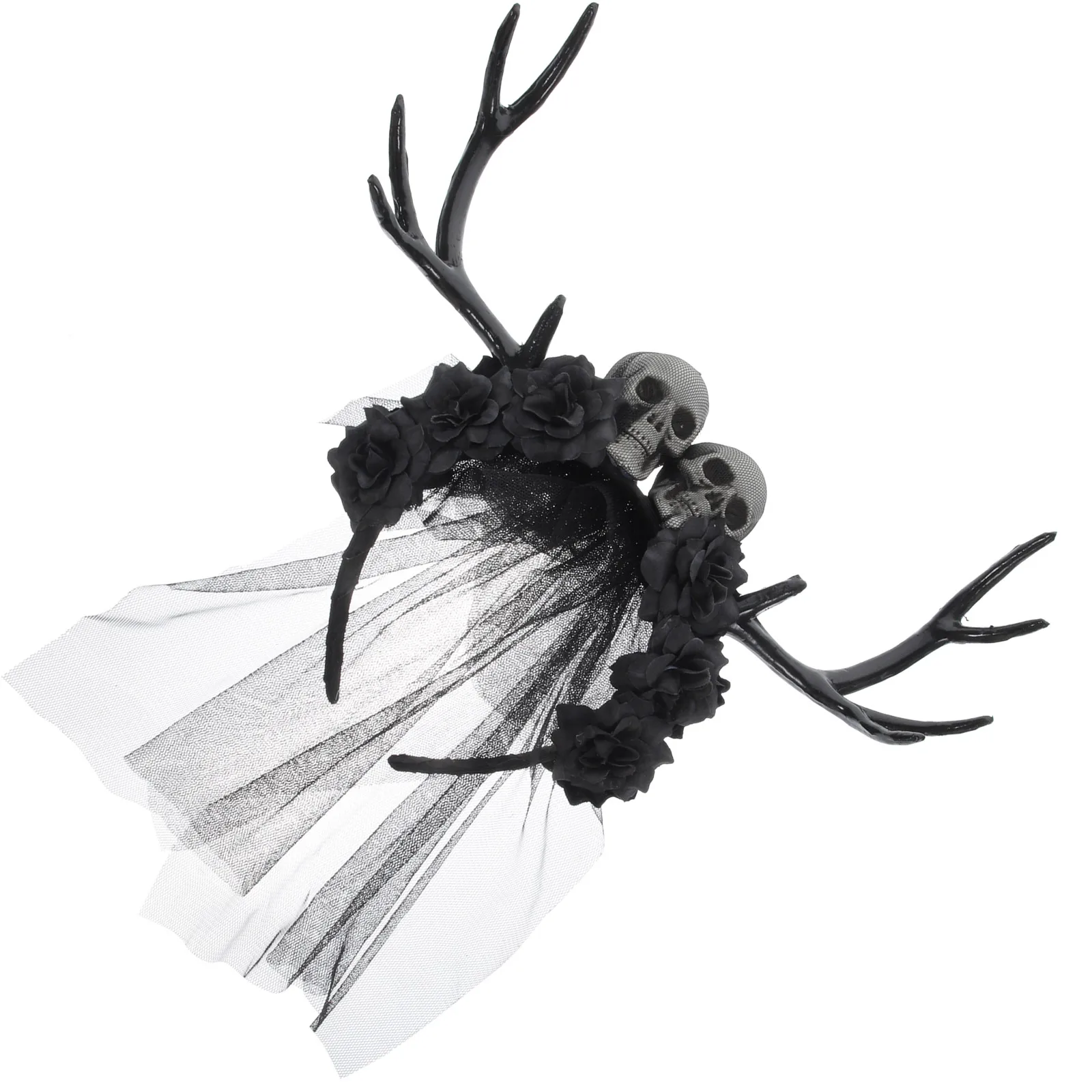 

Antler Headband Deer Horns Plastic Cosplay Hair Accessories Gothic Theme Party Halloween Gifts Black Color