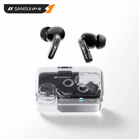 Sansui W7 35dB ANC Bluetooth 5.4 Earphones Active Noise Cancellation Wireless Headphone Deep Bass Bluetooth TWS Earbuds with Mic