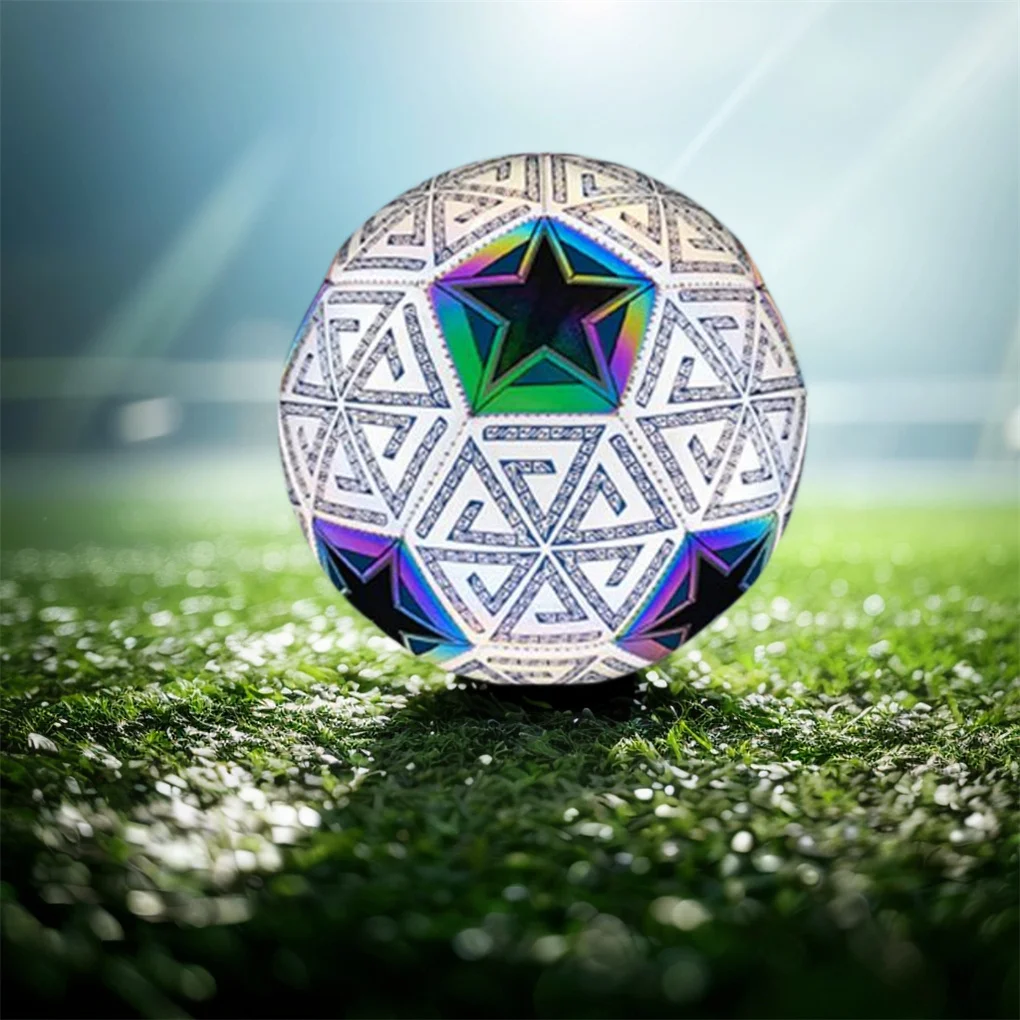 PU Soccer Ball For Training EN Football With Fashionable Pattern Wide Application Football Training Five Star Size 5