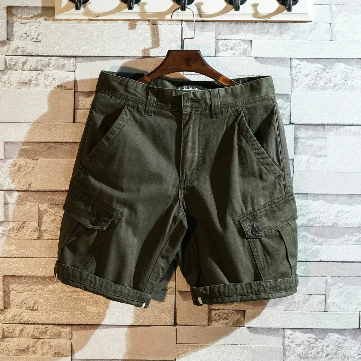 Casual Loose Men's Workwear Shorts Summer Vintage Tear Resistant Wearable Five-Quarter Pants Comfortable Breathable Lightweight