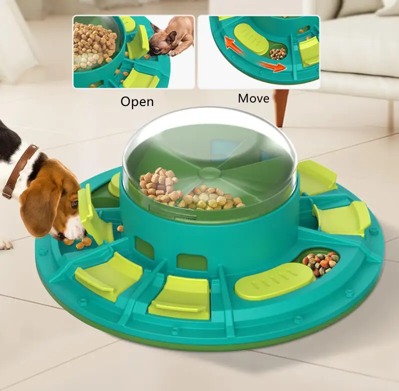 Dog Puzzle Toys Food Leakage Hiding Feeding Plate Puzzle Solving Tools Self play training slow feeding Plate