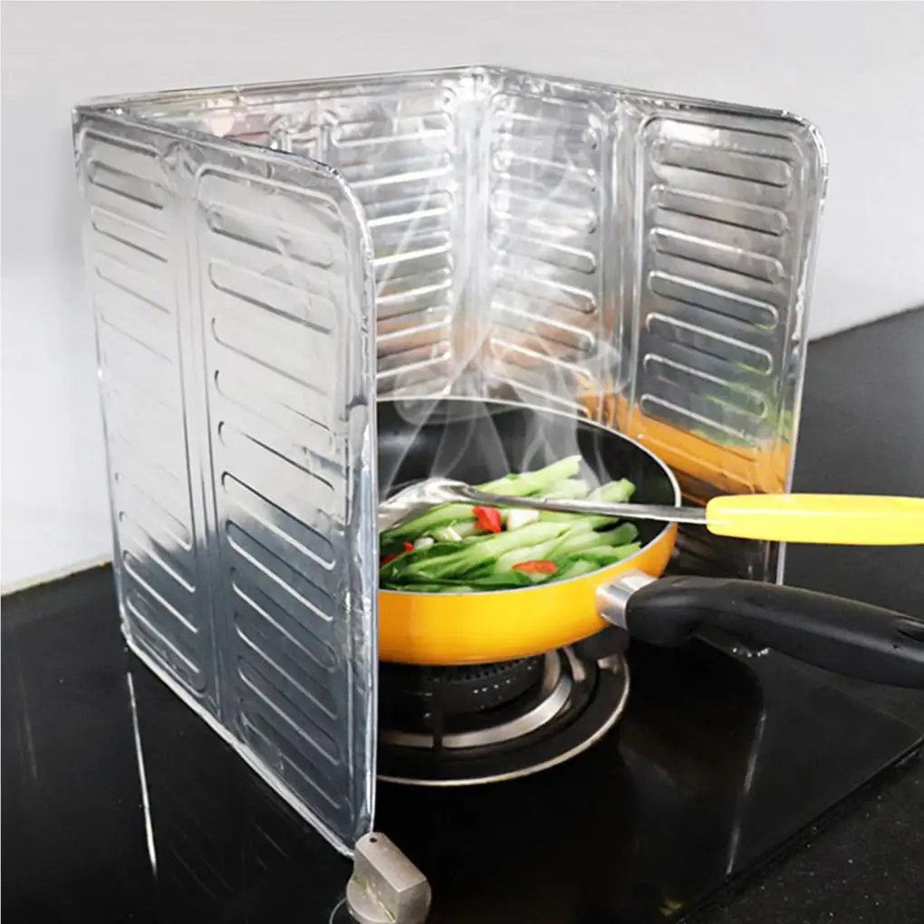 Anti-splatter Cover Baffle Surround Non-stick Stove Covers Divider Cooking Accessories Splattering Guards Cookware