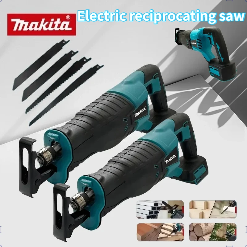 

Makita Brushless Reciprocating Saw Portable Cordless Reciprocating Saw Power Tools With 4pcs Saw Blades For Makita Battery