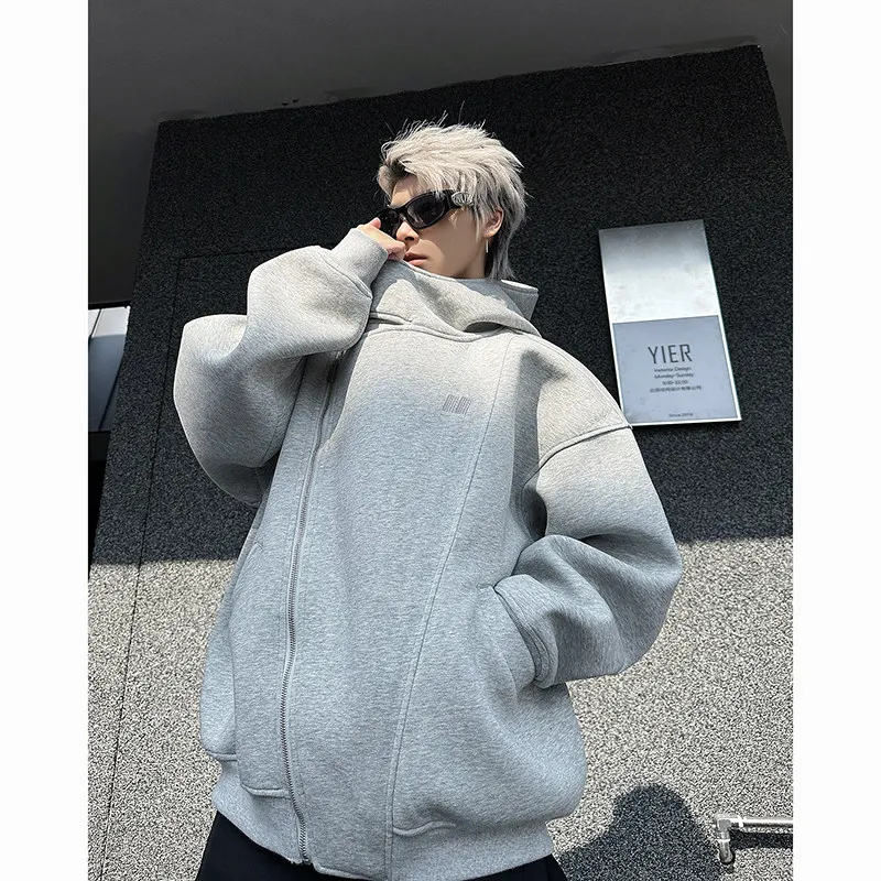 

Мужская утепленная куртка-кардиган Cleanfit с капюшоном, на молнии, в уличном стиле, осенне-зимняя, модная верхняя одежда