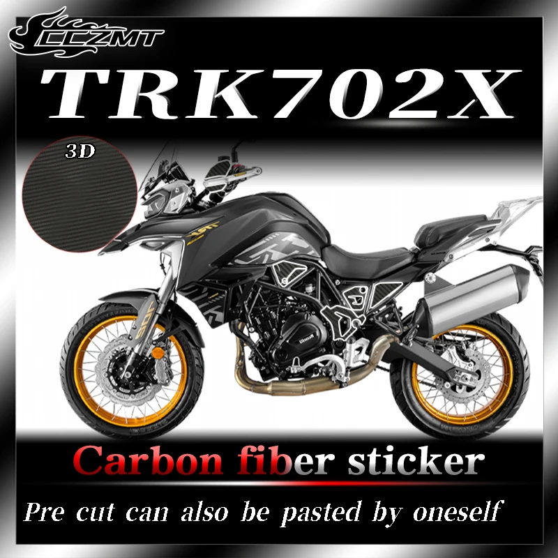 

For Benelli TRK702X modified stickers carbon fiber protective stickers decorative waterproof stickers 3D car sticker accessories