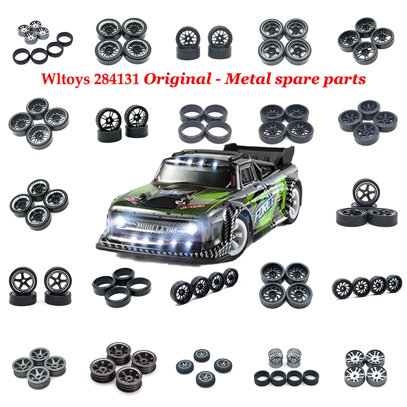 4pcs Wheel Tires Tyre Upgrade Parts Rubber Wheel Tyre Replacement RC Car Wheel Tires Accessories for Wltoys 1/28 284131 K969