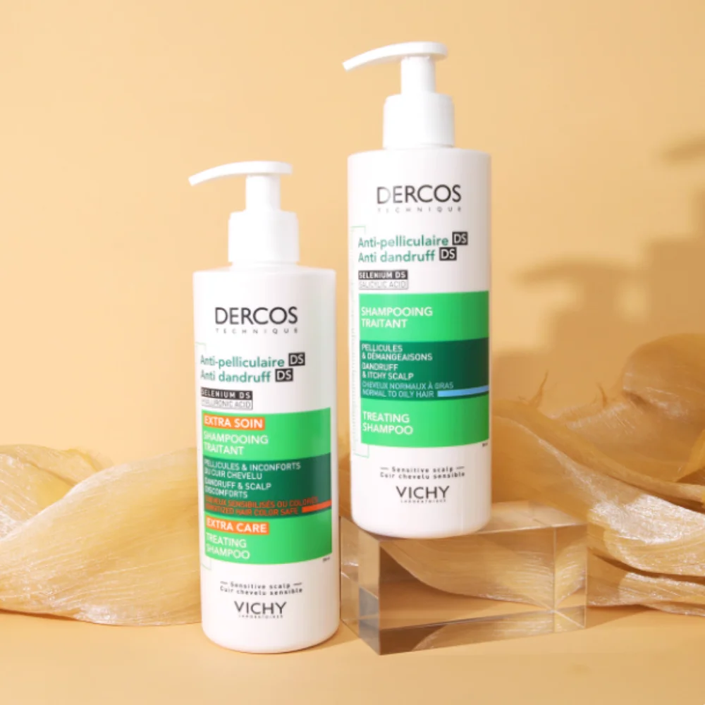 Vichy champú anticaspa Control de aceite champú esponjoso acondicionador para el cabello tratamiento calmante cabello dañado cuidado refrescante del cabello