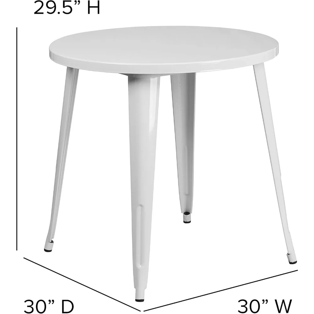 Commercial Grade Round Metal Indoor-Outdoor Table