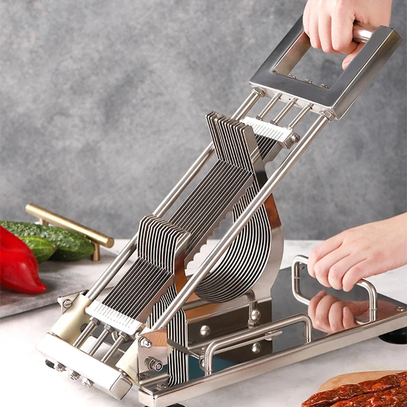 Hands chub 4mm Speck Gurke Kartoffeln Obsts chneide maschine Edelstahl Gemüse klinge Slicer Cutter