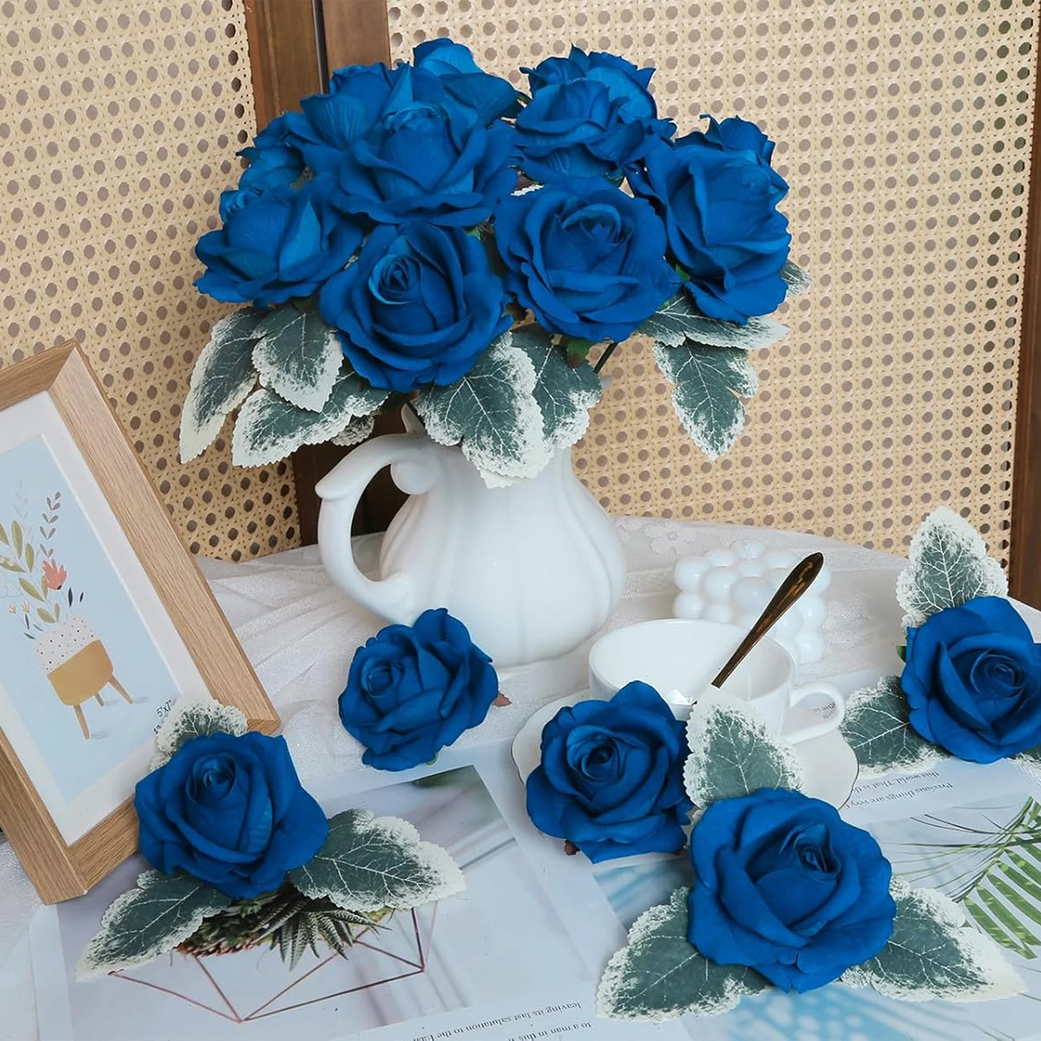 50/100 Stück Künstliche Blumen Seidenrosen für Zuhause, Großhandel, Garten, DIY-Geschenke, Süßigkeitenbox, Scrapbooking, Hochzeit, Brautstrauß – Detail 3