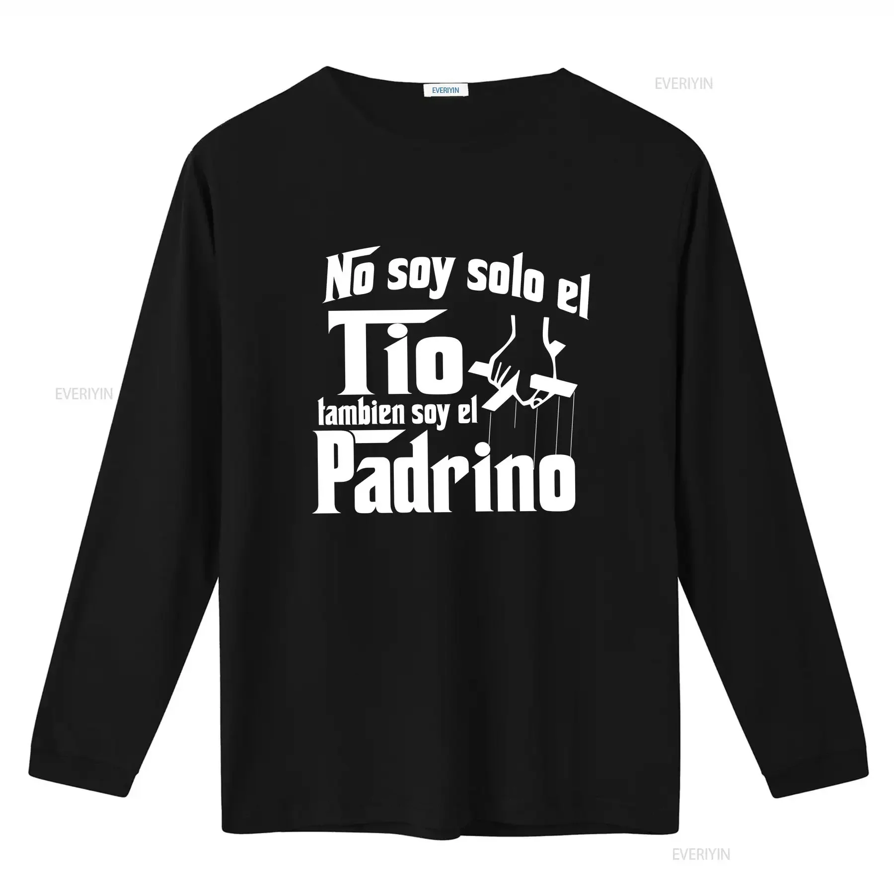تي شيرت Camiseta No Soy el Tio Padrino Mafia تي شيرت عتيق مصمم ملابس مريحة جرافيك للجنسين موضة أوم أنيقة