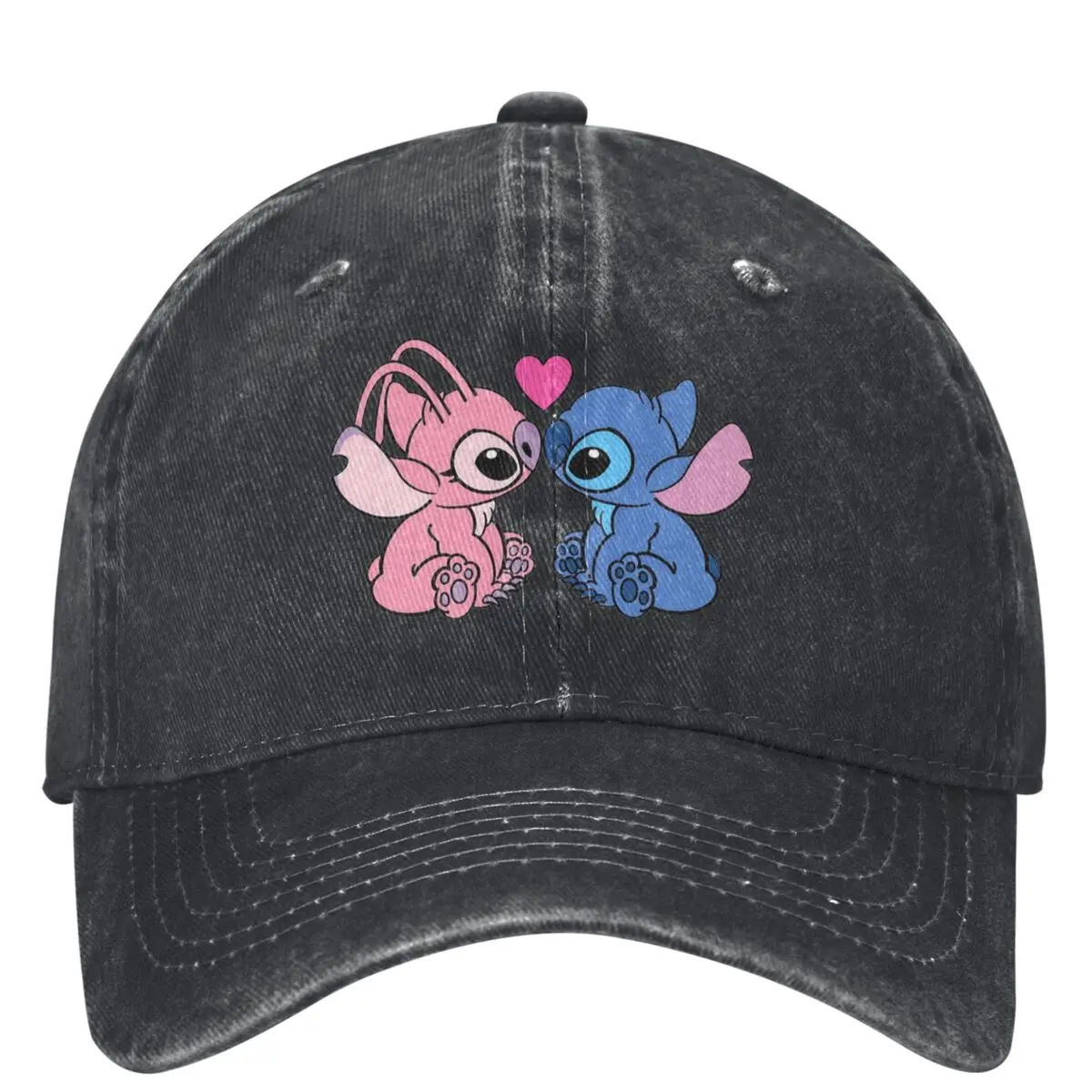 Stitch Ohana Means Family Casual Baseball Cap Summer Cute Blue Cartoon Trucker Hat Snapback Cap Men Streetwear Baseball Caps