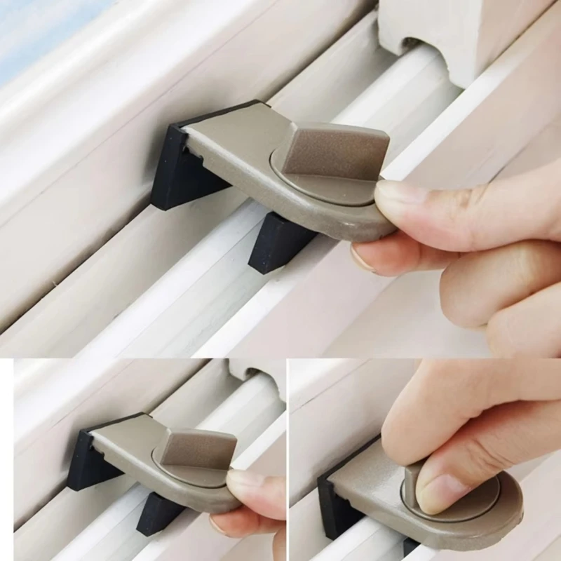 No-Drill Sliding Door Lock, Child Safety Lock for Sliding Windows, High-Rise Anti-Fall Limiter, Anti-Theft Safety Latch