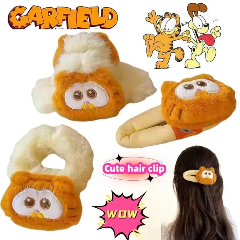 Pinza para el pelo creativa y adorable de Garfield, Jon, Abackel, Irene, Odie, Pooky, con diseño de clip y cuerda, de gran valor estético, para el corazón de las niñas.