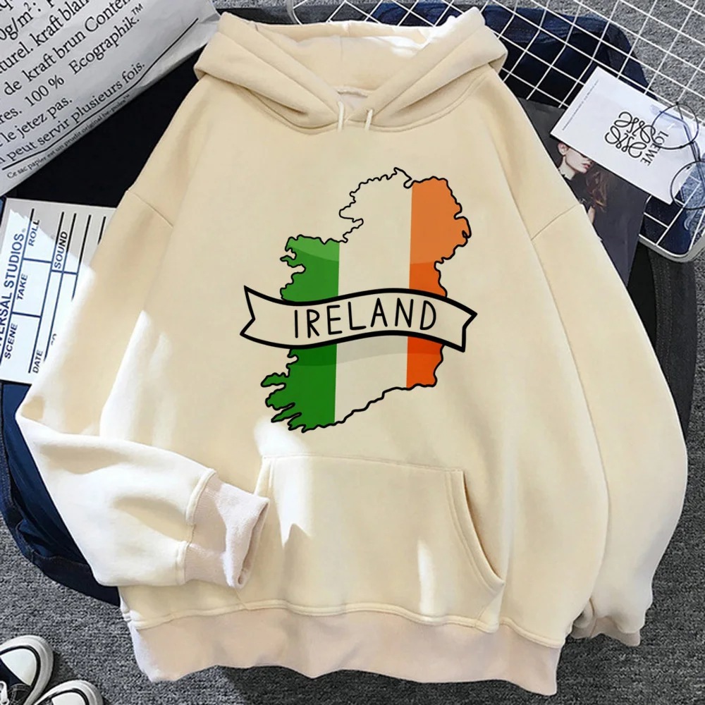 

Ireland hoodies women 90s aesthetic harajuku Fleece Hood women Winter sweatshirts