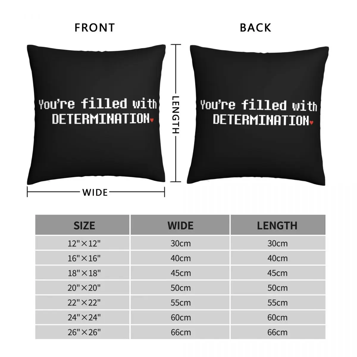 Determination Square Pillowcase Polyester Linen Velvet Printed Zip Decorative Bed Cushion Cover 45x45